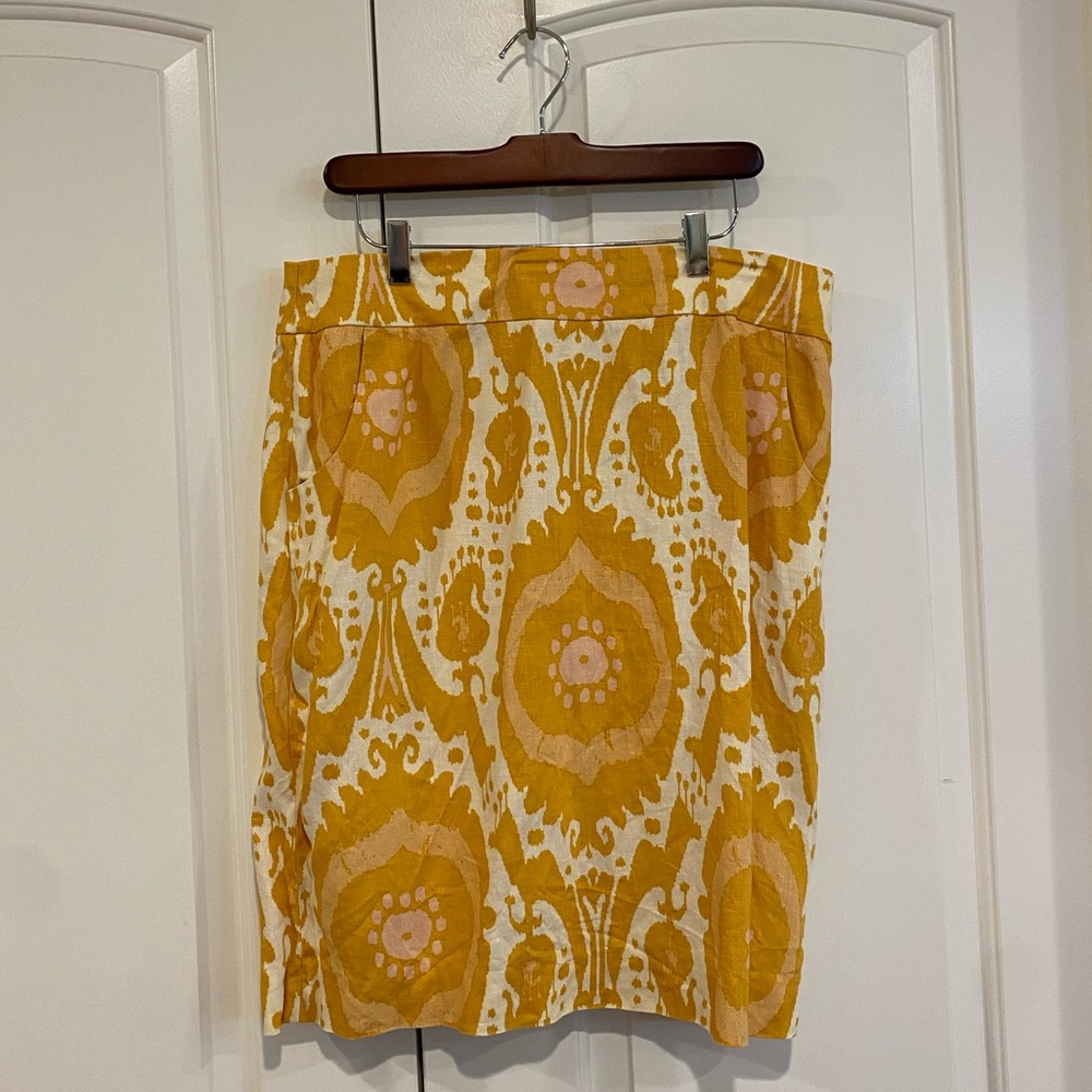 J. Crew Patterned Pencil Skirt